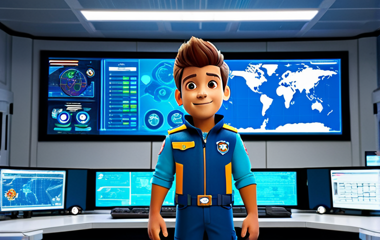 퍼피구조대 시즌별 주요 캐릭터 변화 - Prompt 1: Ryder's Command Center**