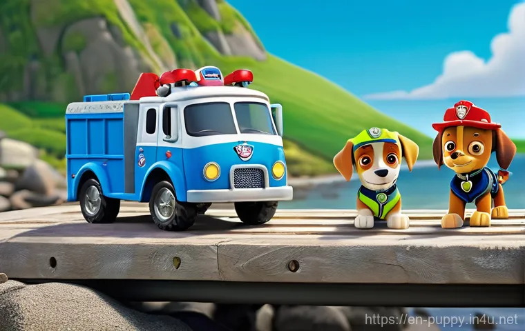 퍼피구조대 관련 커뮤니티 토론 - **Ryder's High-Tech Command Center:**
    "A vibrant, high-angle wide shot of a futuristic command c...