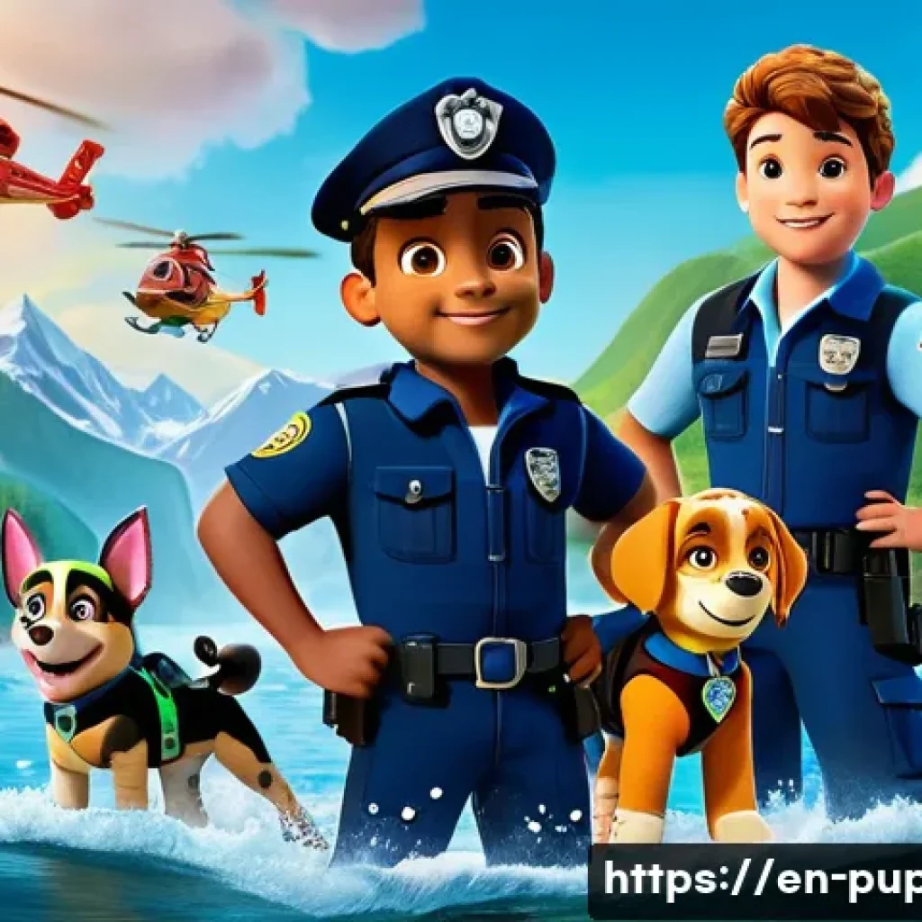 퍼피구조대 기념일 및 이벤트 - **A vibrant and action-packed animated scene from Adventure Bay, showcasing the PAW Patrol team on a...